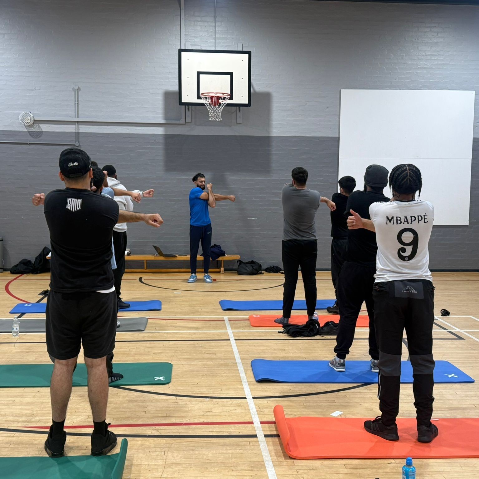 Young men taking part in an Integrate Hope health and wellbeing session.