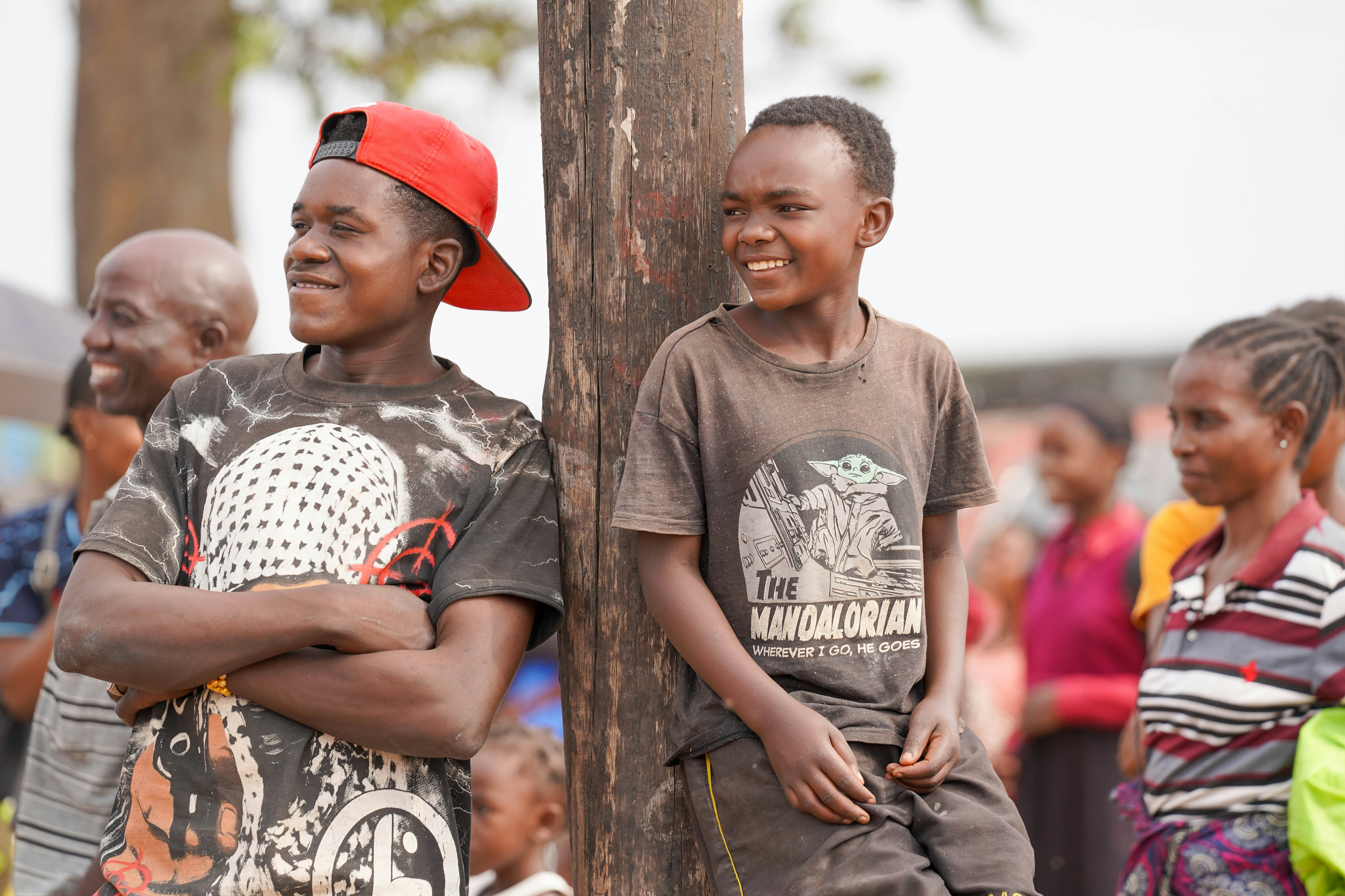 Boys in a community space