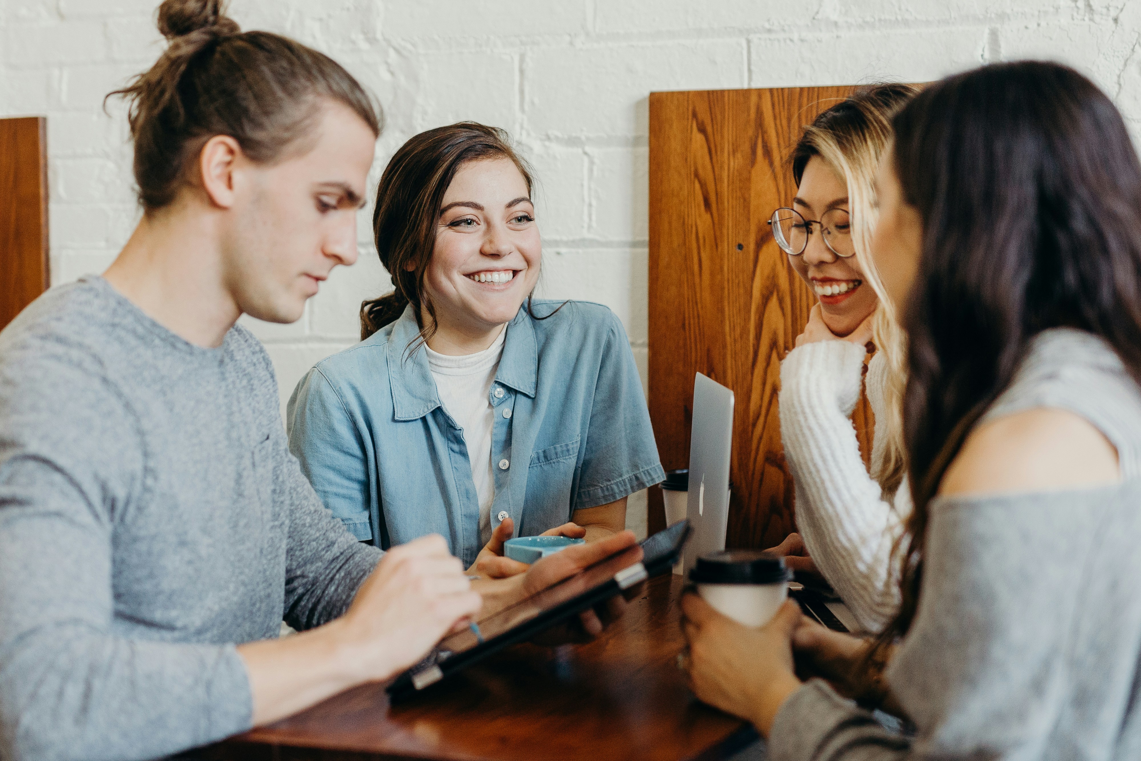 Women talking and offering support
